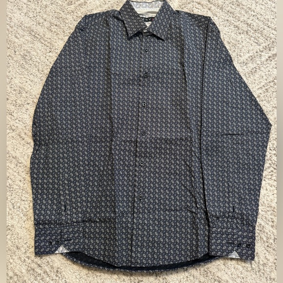 ENVY Men’s Large Black and White Dress Shirt - Picture 8 of 9